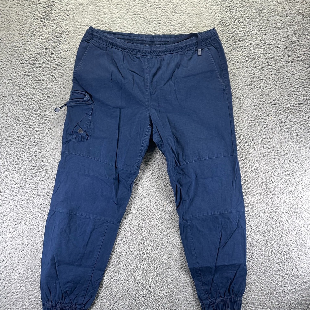 Bonobos Fielder Pant Mens L Blue Cotton Jogger Tapered Workwear Travel Stretch